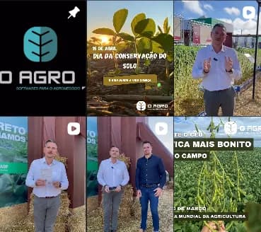 Publicações recentes do perfil do O Agro no Instagram.